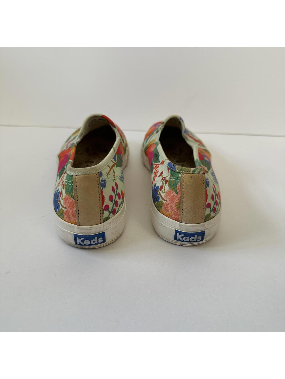 Keds x Rifle Paper Co Floral Slip-On Canvas Sneakers Size 8 Garden Party Bright - Picture 7 of 8